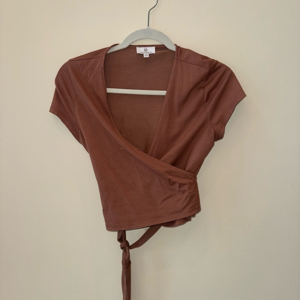 AG Adriano Goldschmied Rust Wrap Crop Top
